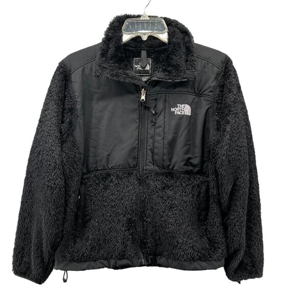 The North Face Women Plush Fleece XS Jacket Black Logo Toggles Polartec - Picture 1 of 10